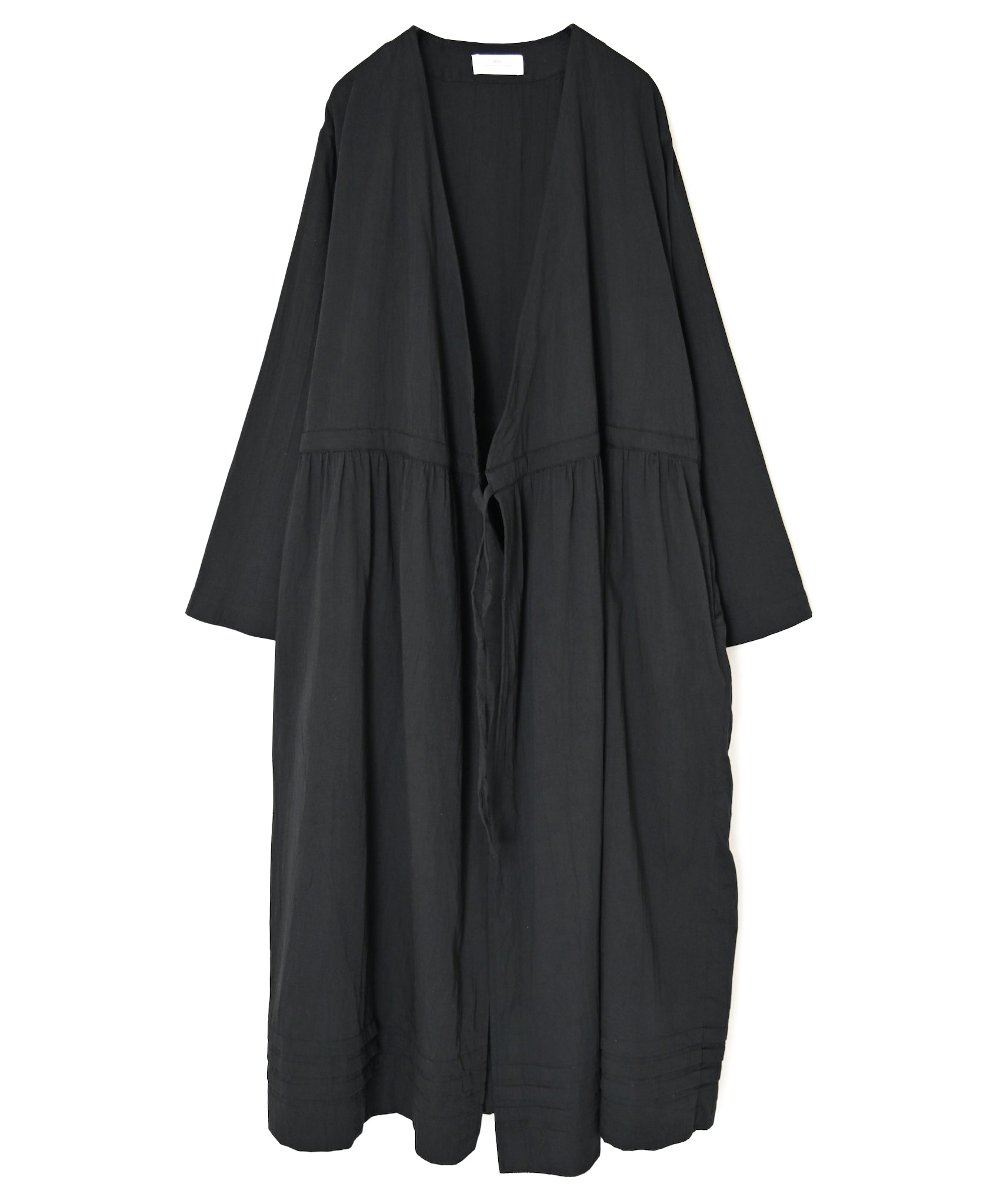 NSL26563 COTTON SATIN PLAIN CACHE COEUR DRESS WITH PLEATS