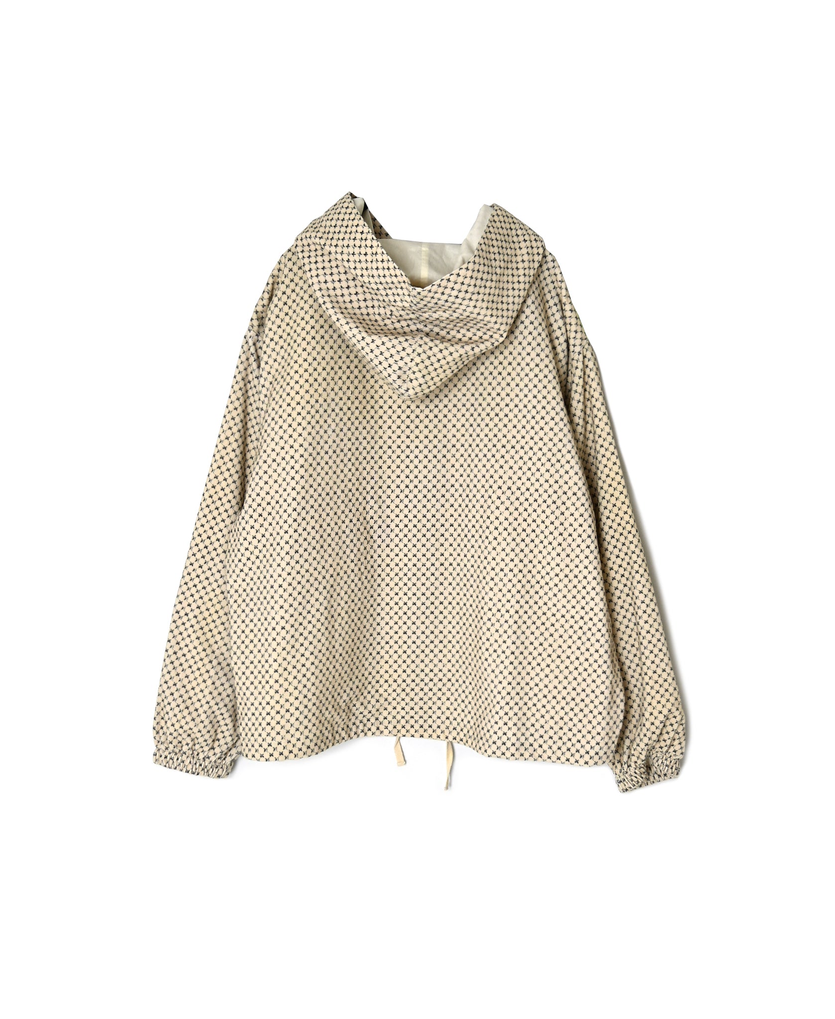 NSL26582 MINI CORDUROY CROSSHATCH PRINT HOODED BLOUSON