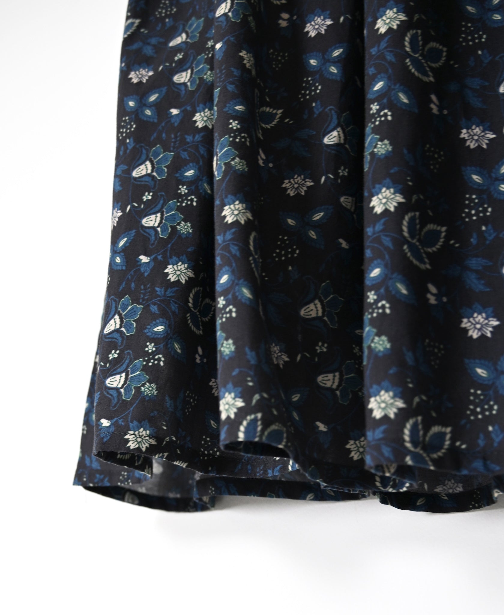 NSL26595 60s COTTON CAMBRIC FLOWER PRINT GATHERED SKIRT