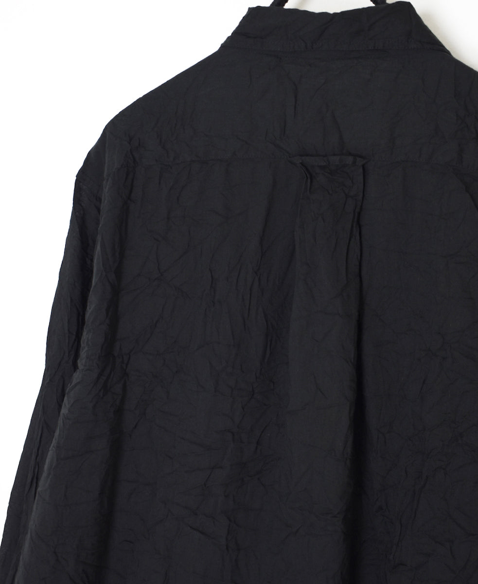 NVL1861CVW 80s ORGANIC VOILE PLAIN (WRINKLE) REGULAR COLLAR L/SL OVERSIZED SHIRT