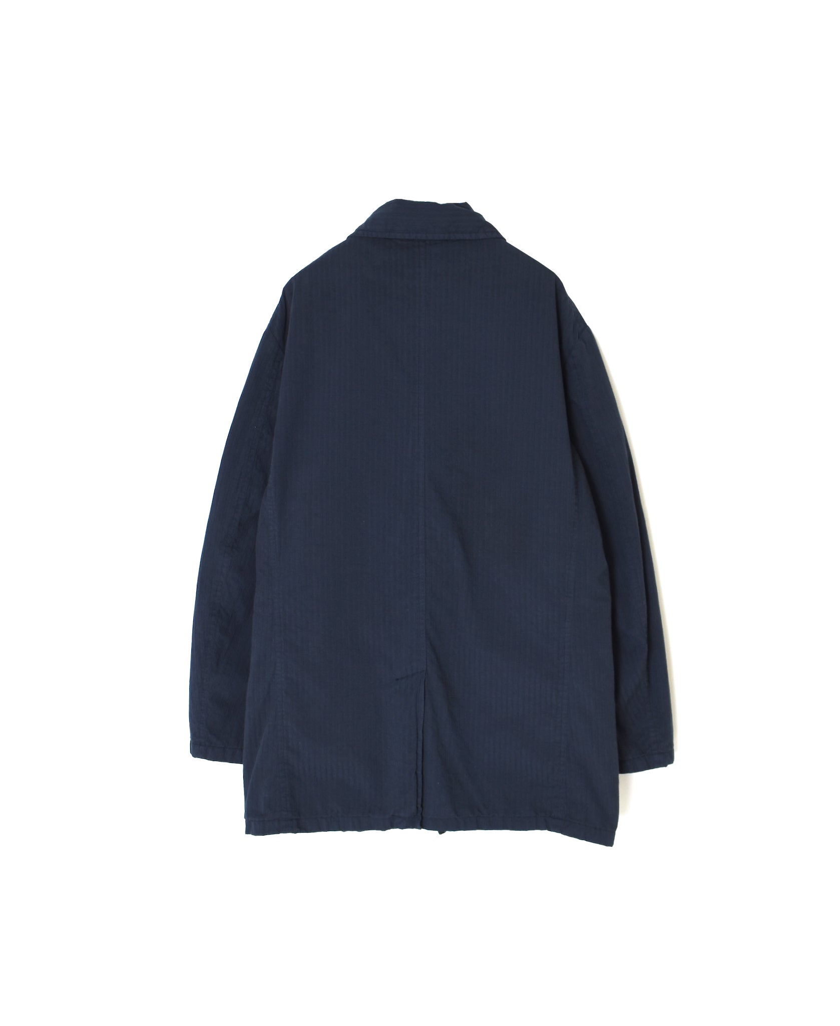 NVL2661D 40s POPLIN STRIPE OVERDYE REGULAR COLLAR LONG JACKET