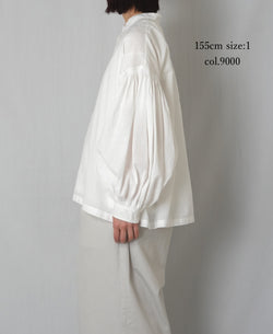 INMDS26071 100s KHADI PLAIN BANDED COLLAR SHIRTS WITH MINI PINTUCK