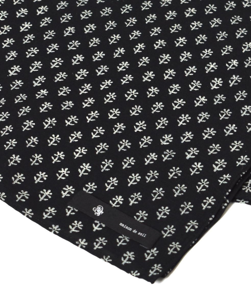 ZMD0408 BLOCK PRINT SCARF 60×60㎝